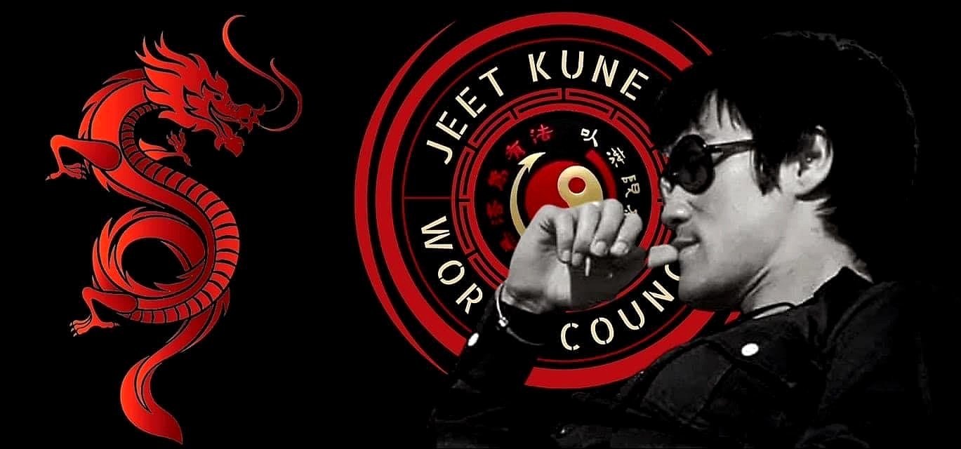 Jeet Kune Do World Council — dragon, council seal, and Bruce Lee